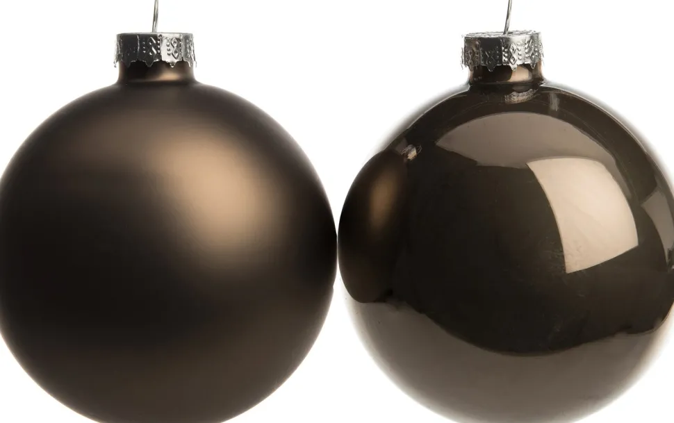 Intratuin Weihnachtskugeln grau matt und glänzend D 8 cm 6 St.