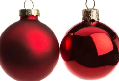 Intratuin Weihnachtskugeln rot matt und glänzend D 5 cm 12 St.