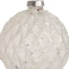 Intratuin Weihnachtskugel Amia Rauten weiß D 8 H 8 cm