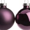 Intratuin Weihnachtskugeln violett matt und glänzend D 5 cm 12 St.