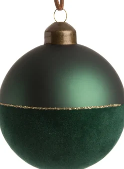 Intratuin Weihnachtskugel Jera grün D 8 H 8 cm