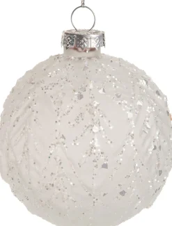 Intratuin Weihnachtskugel Amia weiß D 8 H 8 cm