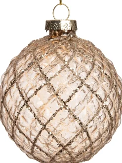 Intratuin Weihnachtskugel Jetta Rauten gold D 8 H 8 cm