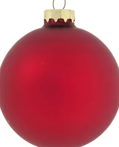 Intratuin Weihnachtskugeln rot matt und glänzend D 8 cm 6 St.