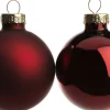 Intratuin Weihnachtskugeln dunkelrot matt und glänzend D 5 cm 12 St.
