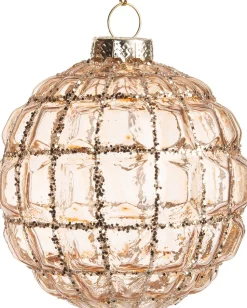 Intratuin Weihnachtskugel Carli gold D 8 H 8 cm