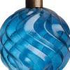 Intratuin Weihnachtskugel Laon Wellen blau transparent D 8 cm
