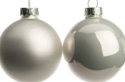 Intratuin Weihnachtskugeln weiß matt und glänzend D 6 cm 10 St.