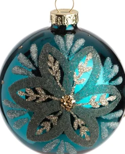 Intratuin Weihnachtskugeln Etain blau D 8 cm