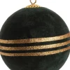 Intratuin Weihnachtskugel Gem mit Streifen grün D 10 cm grün