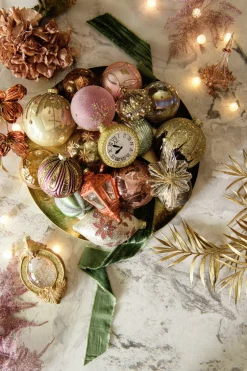 Intratuin Weihnachtskugel Athol transparent / gold D 6 cm