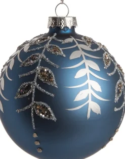 Intratuin Weihnachtskugel Hale blau D 8 H 8 cm