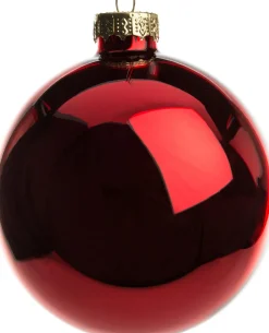 Intratuin Weihnachtskugeln rot glänzend D 8 cm 6 St.
