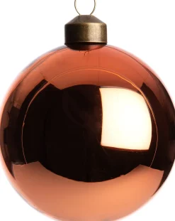 Intratuin Weihnachtskugel Belfort rot-orange glänzend D 8 cm