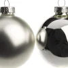 Intratuin Weihnachtskugeln silber matt und glänzend D 6 cm 10 St.