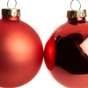 Intratuin Weihnachtskugeln orangerot matt und glänzend D 8 cm 6 St.
