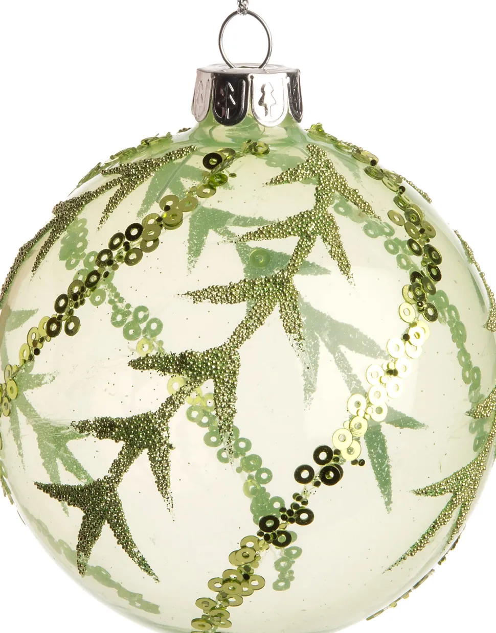 Intratuin Weihnachtskugel Patty grün D 8 H 8 cm