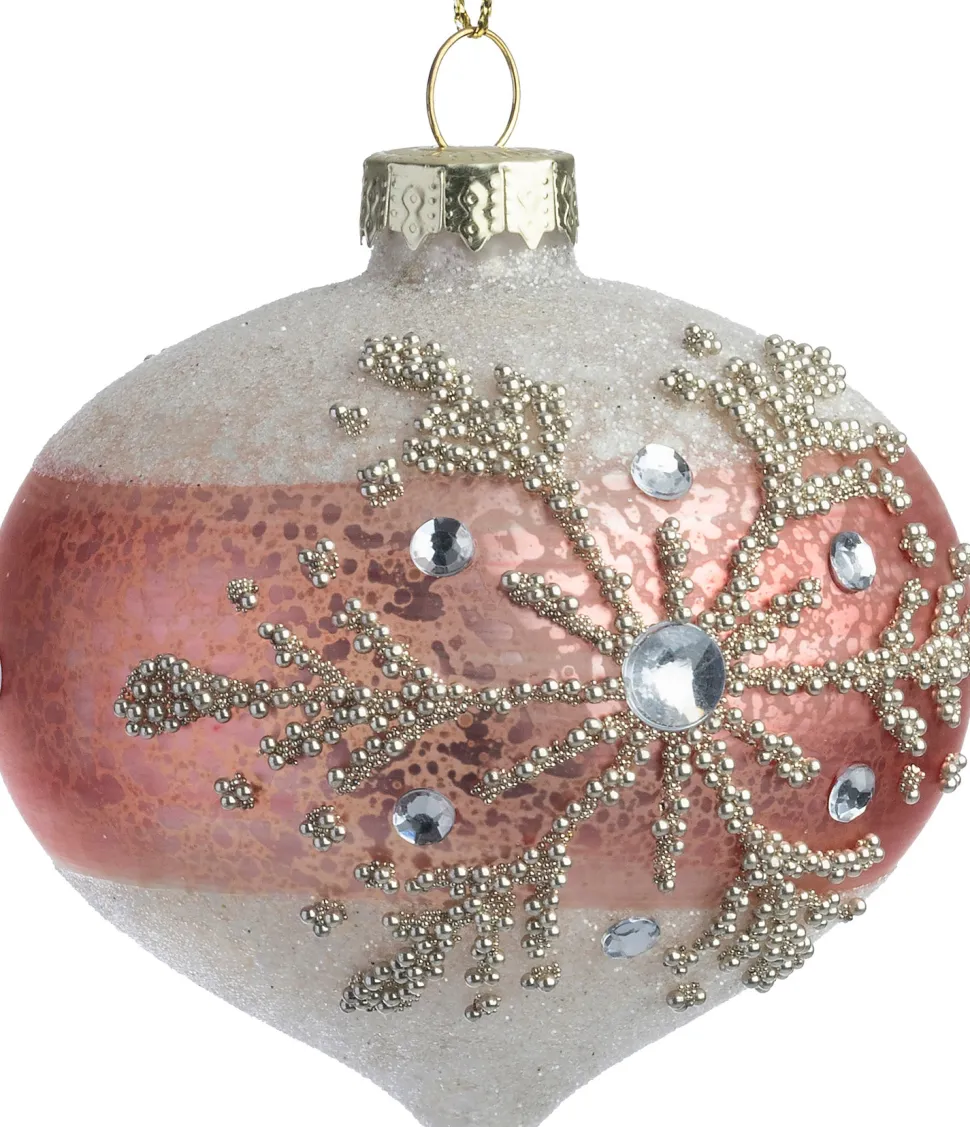 Intratuin Weihnachtskugel Callum rosa Zwiebel D 8 cm