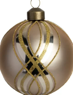 Intratuin Weihnachtskugel Endy creme / gold D 8 cm
