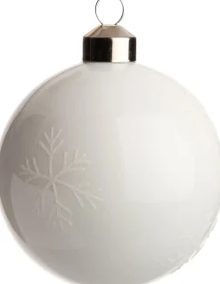 Intratuin Weihnachtskugel Duns weiß D 8 cm