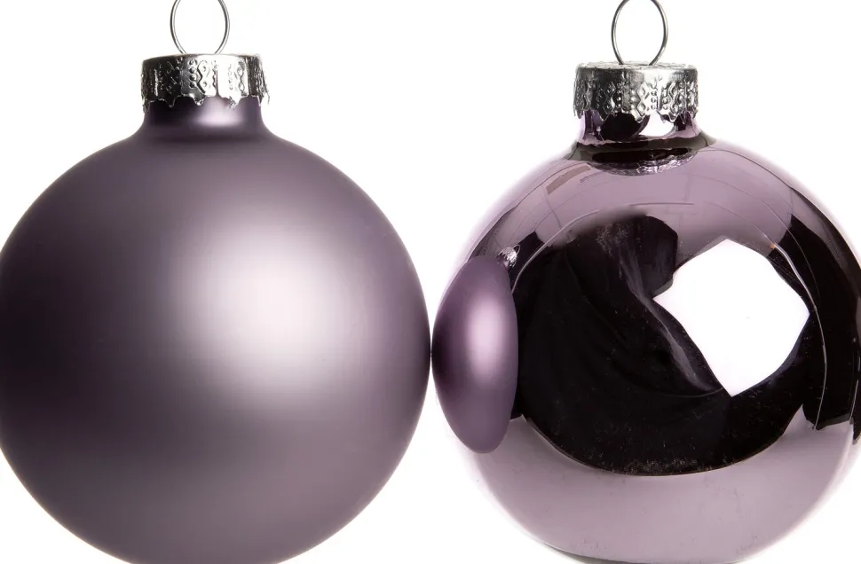 Intratuin Weihnachtskugeln lila matt und glänzend D 8 cm 6 St.
