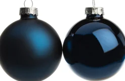 Intratuin Weihnachtskugeln blau matt und glänzend D 6 cm 10 St.