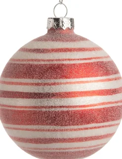Intratuin Weihnachtskugel rot / weiß D 8 H 8 cm