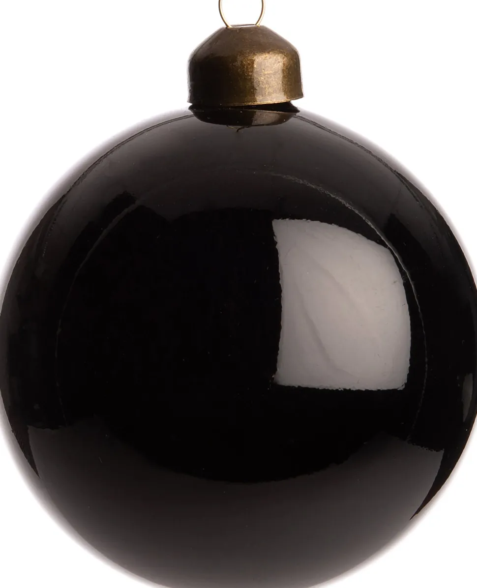 Intratuin Weihnachtskugel Biron schwarz glänzend D 8 cm