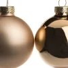 Intratuin Weihnachtskugeln taupe matt und glänzend D 6 cm 10 St.