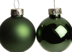 Intratuin Weihnachtskugeln grün matt und glänzend D 10 cm 4 St.