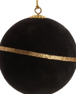 Intratuin Weihnachtskugel Faie mit Streifen schwarz D 8 cm