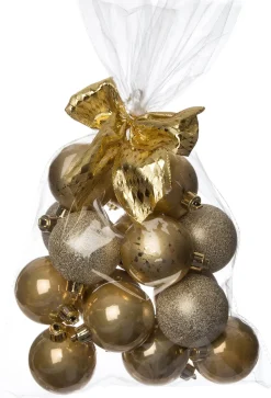 Intratuin Weihnachtskugeln Set Erikson gold D 6 cm 16 St.