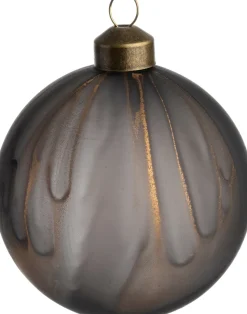 Intratuin Weihnachtskugel Marble schwarz / gold D 8 cm