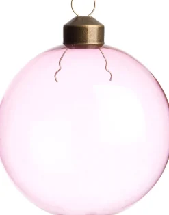 Intratuin Weihnachtskugel Caudry rosa transparent D 8 cm