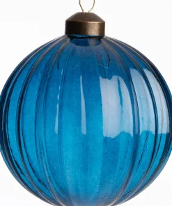 Intratuin Weihnachtskugel Melle blau D 10 cm