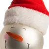 Intratuin Weihnachtskugel Schneemann Mütze rot / weiß D 10 H 10 cm