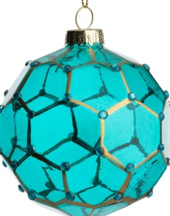 Intratuin Weihnachtskugel Rosmuck blau D 8 cm