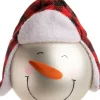 Intratuin Weihnachtskugel Schneemann Mütze rot / weiß D 10 H 10 cm