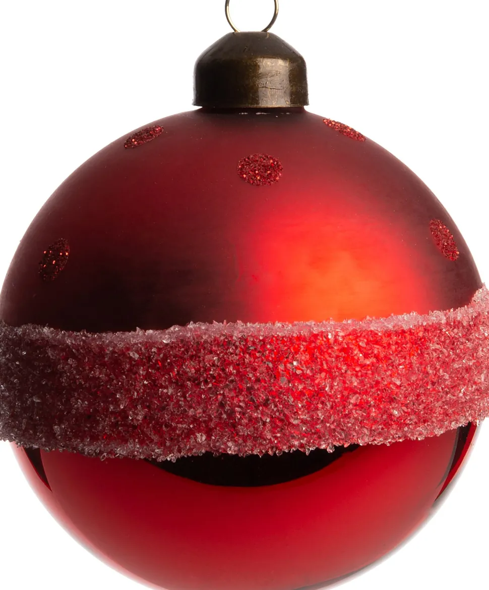 Intratuin Weihnachtskugel Rennes rot D 8 cm