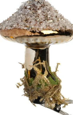 Intratuin Weihnachtsschmuck Pilz mit Clip braun D 6 H 7,5 cm