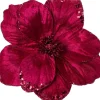 Intratuin Weihnachtsschmuck Bloda Blume mit Clip rot D 16 H 16 cm