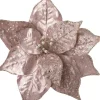 Intratuin Weihnachtsschmuck Josa Blume mit Clip rosa D 24 H 24 cm