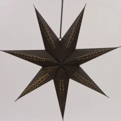 Intratuin Weihnachtsstern beleuchtet mit LED schwarz 15 x 60 x 60 cm