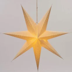 Intratuin Weihnachtsstern beleuchtet mit LED weiß 15 x 60 x 60 cm