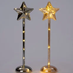 Intratuin Weihnachtsstern Liam orange mit Beleuchtung D 9,3 H 37 cm