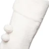Intratuin Weihnachtsstrumpf Fluffy weiß 49 x 27 x 1,5 cm
