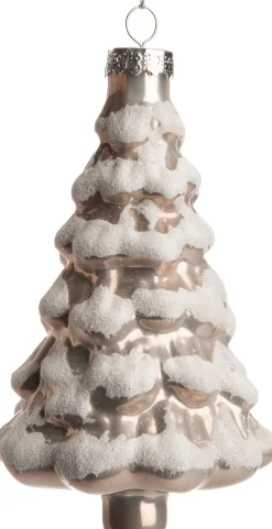 Intratuin Weihnchtsbaumschmuck Baum weiß 7 x 7 x 11,5 cm