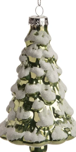 Intratuin Weihnchtsbaumschmuck Baum grün 7 x 7 x 11,5 cm