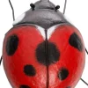Intratuin Wetterfestes Bild Marienkäfer rot / schwarz 24 x 22 x 13 cm