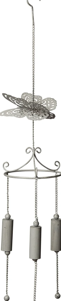 Intratuin Windspiel Schmetterling grau 14 x 13 x 68 cm